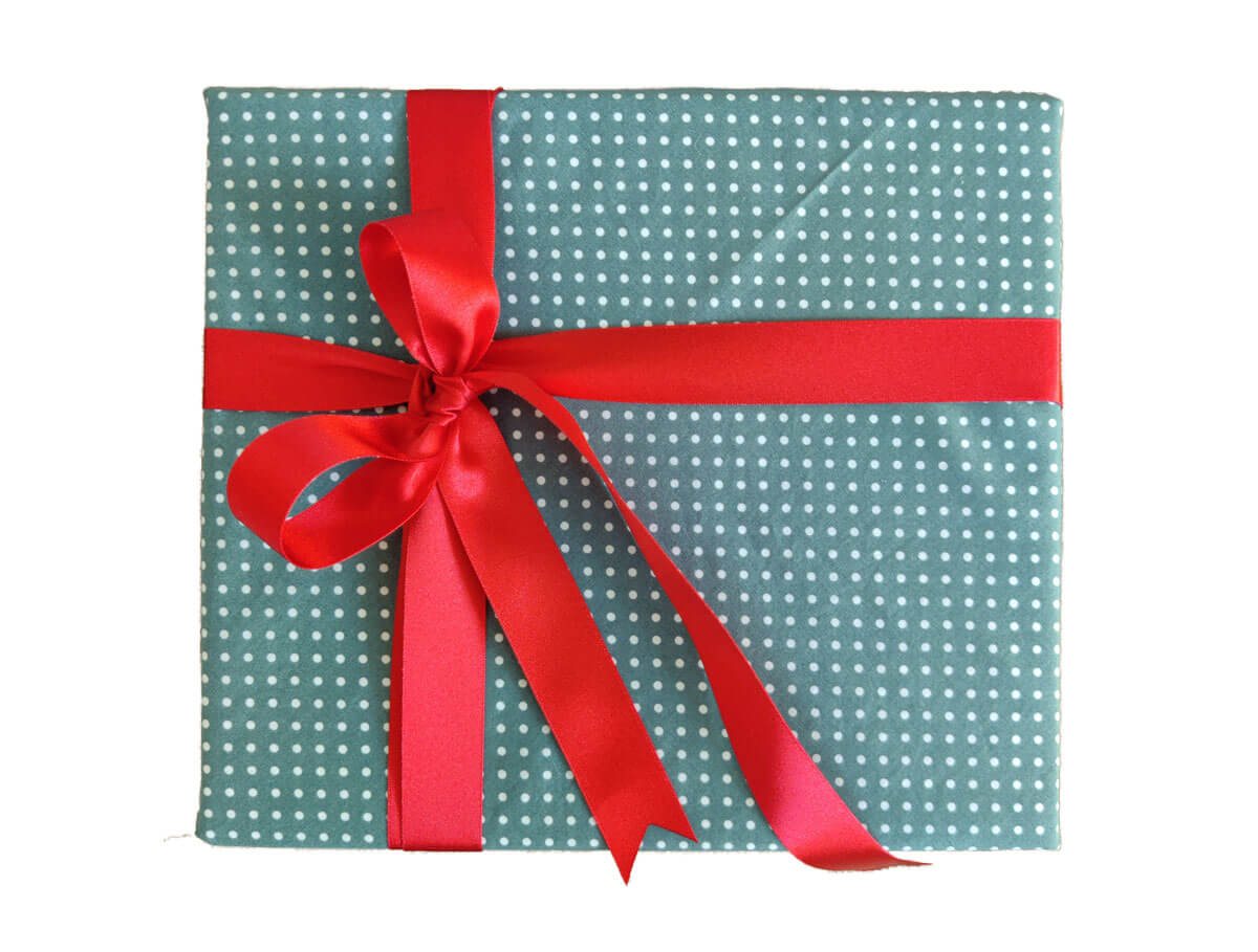 sage-with-white-spot-fabric-gift-wrap-with-ribbon-cabban-co