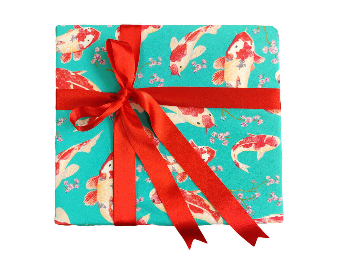 Japanese Koi Wrapping Paper gift wrap Set, Japanese fish wrapping pape -  LelloLiving