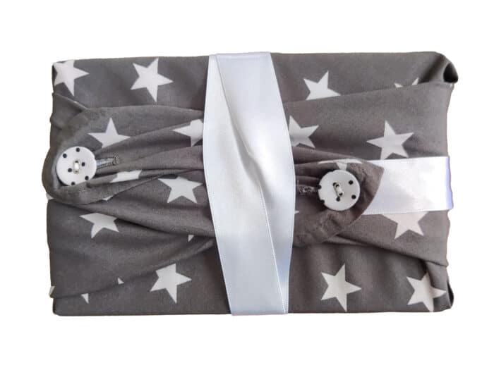 Deep Grey with White Star + White Ribbon - Image 3